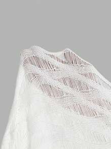 SHEIN ICON Runda Hals Enkel Nedhasade aclar Tröjor - Vitt - Visa 5