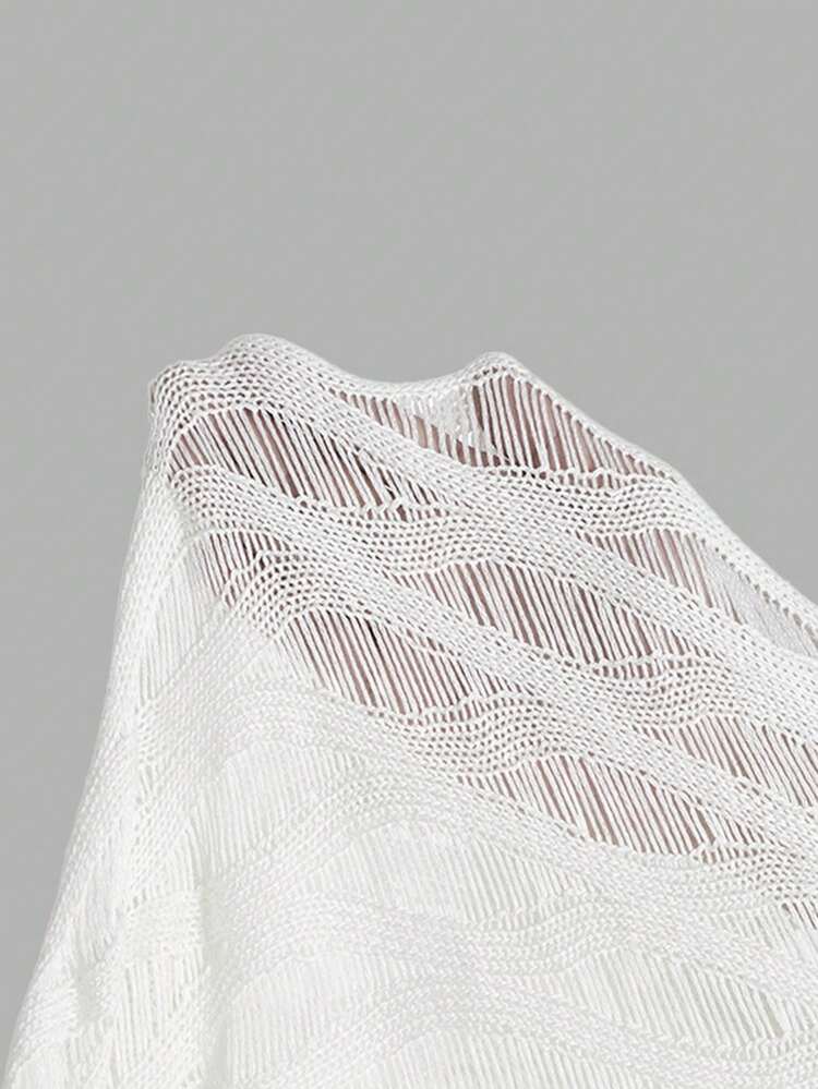 Round Neck Casual Loose-Fit Drop Shoulder Sweater