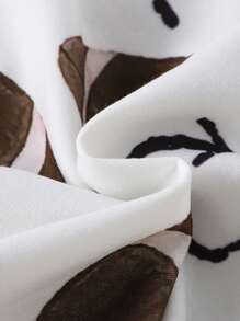 男嬰時尚休閒橄欖球印花衛衣褲套裝春秋款 - 棕色 - 查看 3