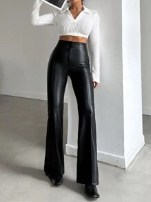 SHEIN Tall 女士磨邊縫製喇叭牛仔褲