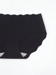 SHEIN 5 Peças Guarnição De Vieira Sólido Guarnição De Vieira Calcinha - Preto - Visão 3