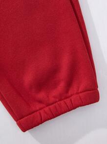 SHEIN Tween 女童纯色抽绳运动裤，2 件/套 - 彩色 - 查看 6