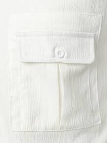 Manfinity Homme Loose Fit Men's Contrast Color Stand Collar Shirt - Army Green - View 7