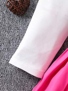 SHEIN 小女孩甜美的學院風休閒時尚2入組服裝 - 彩色 - 查看 5