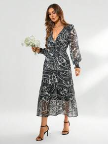 GENKIRA Floral Print Long Sleeve Women'S Dress Fall Cloth For Women - Multicolor - View 6