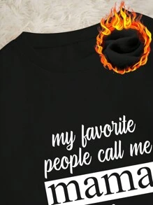 SHEIN Slayr Slogan Graphic Drop Shoulder Sweatshirt - Black - View 4