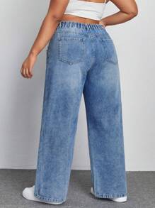 SHEIN ICON Plus Size Women's Denim Pants