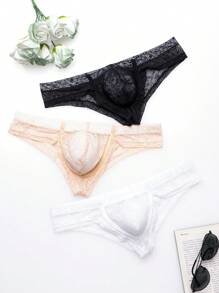 Men's Lace Erotic Underwear - Multicolor - View 1