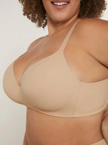 LUVLETTE Plus Wireless Comfortable Must-Haves Push Up T-Shirt Basic Bra