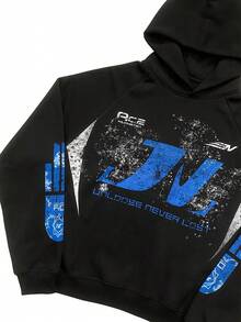 Nam Hoodie Với In thư - màu đen - Xem 7
