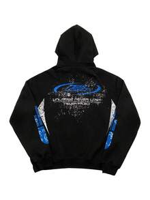 Nam Hoodie Với In thư - màu đen - Xem 2