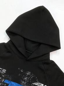 Nam Hoodie Với In thư - màu đen - Xem 3