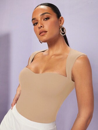 Silquee 女裝單色中空背心上衣