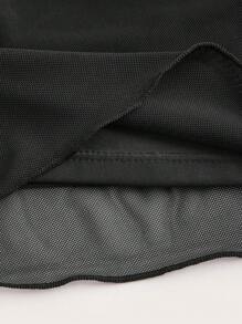 SHEIN Swim 女款網布比基尼泳褲 - 黑色 - 查看 5