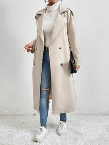 SHEIN LUNE 雙排扣風衣外套