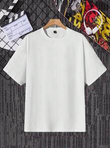 Manfinity RebelGame 男士卡通和標語圖案T恤 - 白色 - 查看 2