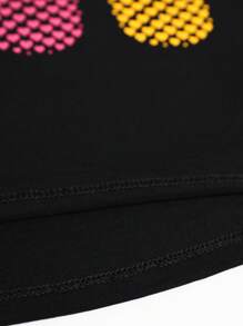 Blusa Silk Abacaxi - 黑色 - 查看 4