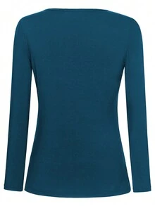 3pcs Maternity Nursing Long Sleeve T-Shirts - Burgundy - View 2