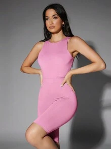 Silquee Solid Color Sleeveless Bodysuit