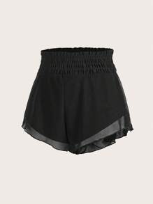 SHEIN Swim 女款網布比基尼泳褲 - 黑色 - 查看 4