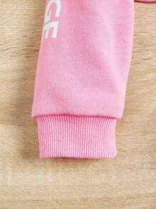 SHEIN Baby Girl Casual Knitted Sleeveless Vest Short Long-sleeved Sweatshirt Shorts Three-piece Set