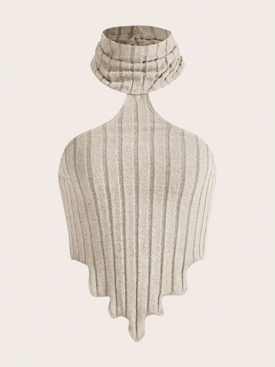 SHEIN ICON 純色高領後頸背心