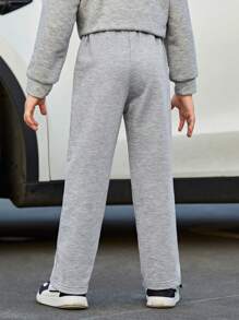 SHEIN Conjunto Casual De Tres Piezas De Estilo Callejero A Cuadros Para Niños Que Incluye Camisa, Chaleco Y Pantalón