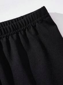 Thiếu niên Cô gái Lá thư In Áo nỉ Và Quần Bộ - màu đen - Xem 6