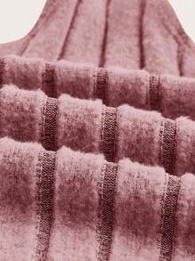 SHEIN ICON 單色高領領口背心 - 藕粉色 - 查看 3