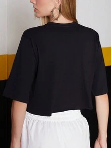 Áo thun Viết chữ - màu đen - Xem 2