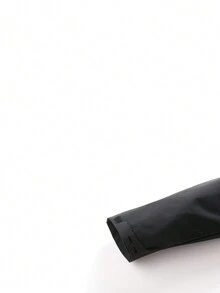 Men Letter Graphic Zip Up Hooded Jacket - Black - View 3