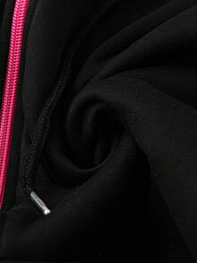 SHEIN LUNE Plus Size Colorblock Hooded Casual 2pcs/set - Multicolor - View 5