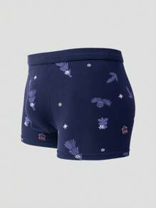 Men's Plant Pattern Printed Boxer Briefs (3 Packs) - Multicolor - View 4