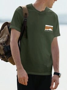 Men Letter Graphic Tee