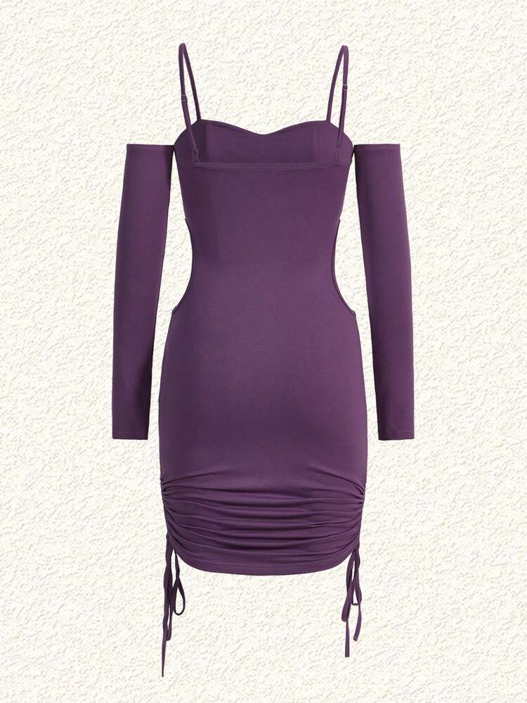 Women's Butterfly Embroidery Hollow Out Spaghetti Strap Dress