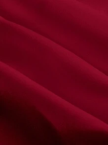 SHEIN MOD Women's Off Shoulder Pleated Dress - Burgundy - View 3