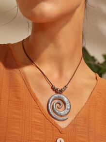 SHEIN VCAY 1pc Simple & Fashionable Necklace - Silver - View 1