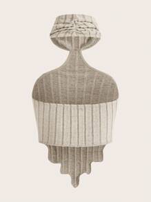 SHEIN ICON 純色高領後頸背心