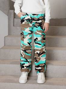 Tween-Jungen Neu eingetroffen Lässige Camouflage Cargo Jeans