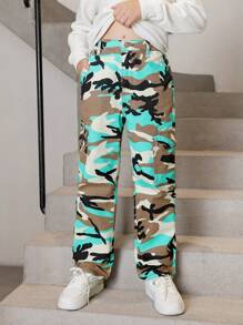 Tween-Jungen Neu eingetroffen Lässige Camouflage Cargo Jeans