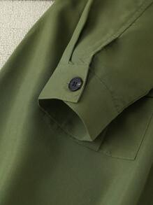 Conjunto De Dos Piezas De Estilo Utilitario Para Niñas Adolescentes De Primavera/otoño