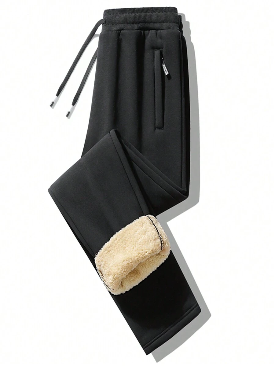 Men's Fleece Lined Drawstring Waist Pants | SHEIN USA