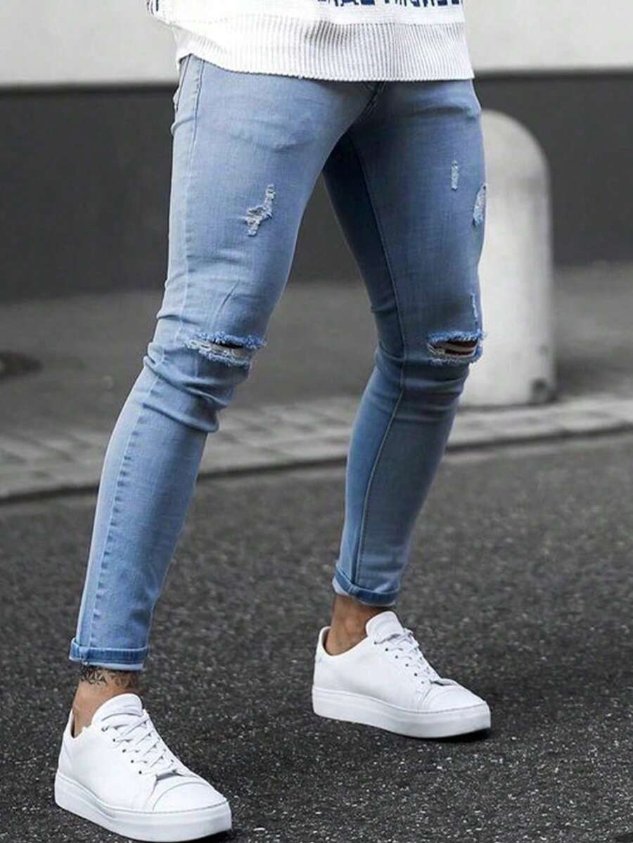 Men Ripped Skinny Jeans | SHEIN USA
