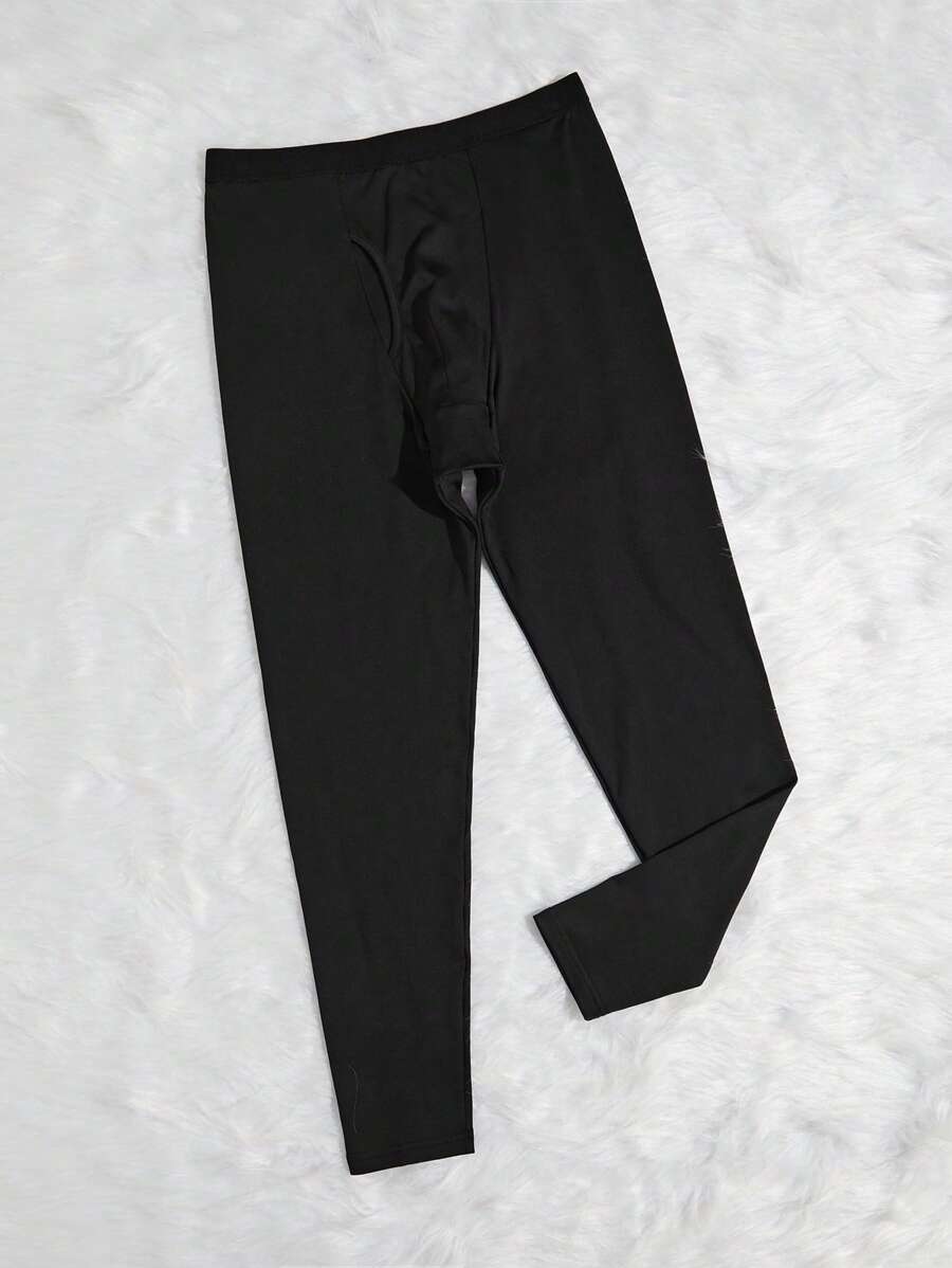 Men's Solid Color Thermal Underwear Bottoms For Home Wear SHEIN UK