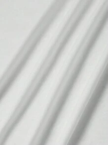 SHEIN EZwear 加大尺碼女士卡通和字母印花短袖t恤 - 白色 - 查看 4