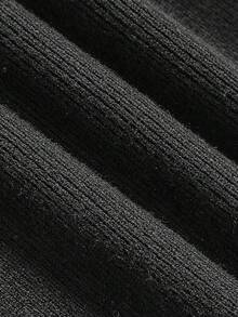 Baby Girls' Long Sleeve Half Turtleneck Sweater - Black - View 4