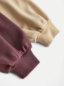 SHEIN Thai sản Khối màu Áo liền quần Với Thắt Lưng - Nhiều màu - Xem 6