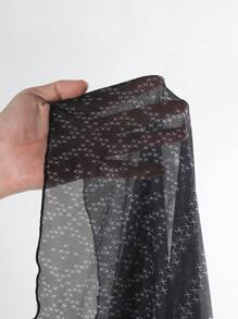 Women'S Floral Print Halter Mesh Cover Up Dress - Black - View 8