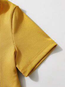 SHEIN Lot de 3 T-shirts manches courtes de couleur unie pour préadolescentes, simple et élégant, doux et respirant, disponible en plusieurs couleurs pour le port quotidien