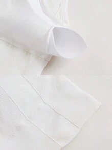 Easithlete Plus Size Women's Solid Color Seamless Sports Bra 2pieces - Black and White - View 6